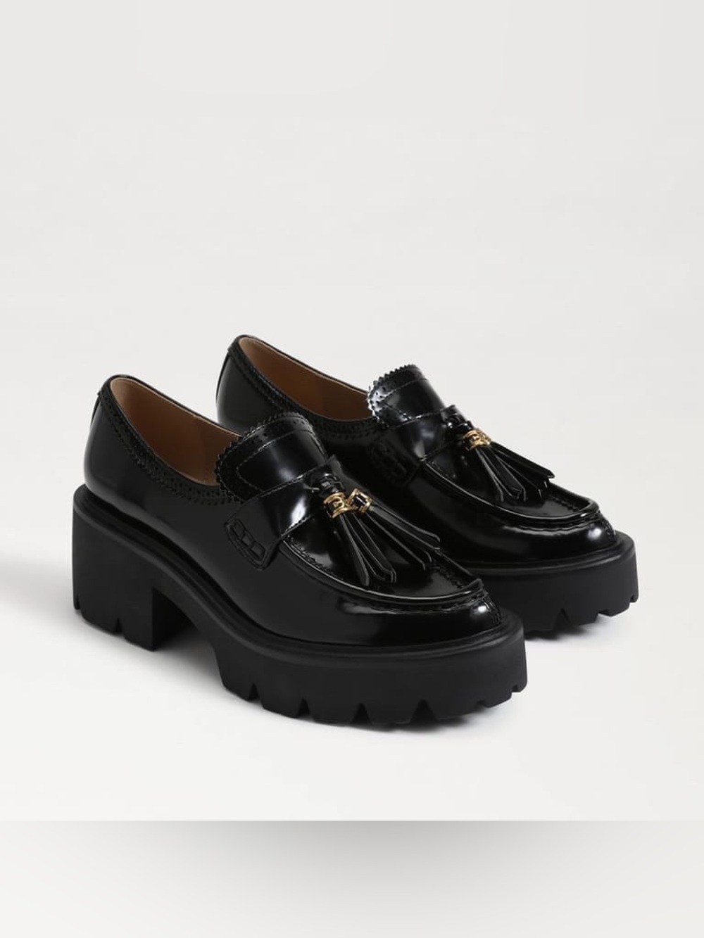 Sam Edelman Black Patent Meela Platform Tassel Loafers